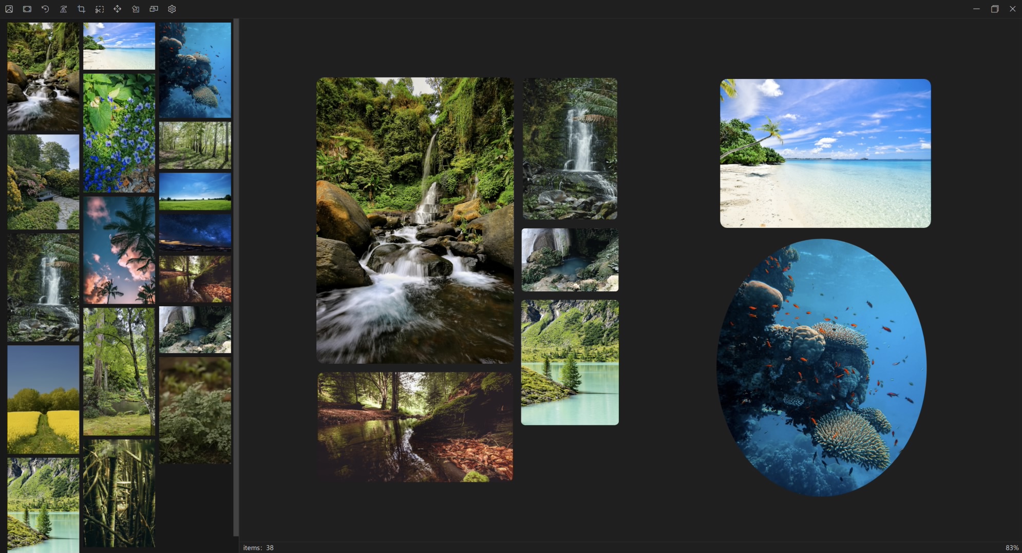 Aivition拥有无限画布，自由放置你的图片